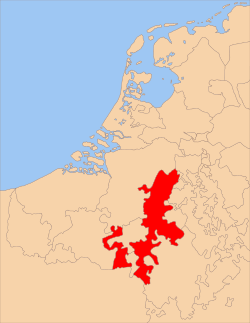 La principauté de Liège vers 1350