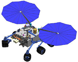 Schéma de l'astromobile Mars Astrobiology Explorer Cacher (MAX-C)