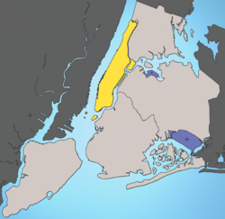 Manhattan et les cinq boroughs de New York