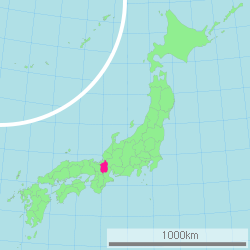 Carte du Japon avec la Préfecture de Shiga mise en évidence