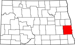 Map of North Dakota highlighting Cass County.svg
