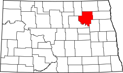 Map of North Dakota highlighting Ramsey County.svg