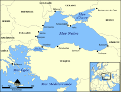 Carte de la mer Noire.