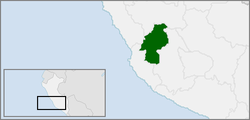 Localisation de la région Huancavelica
