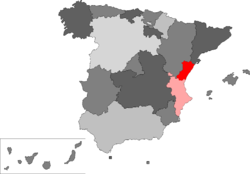 Localisation de la Province de Castellón