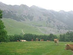 Aitxuri près des sommets voisins dans le massif d'Aitzkorri