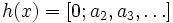 h(x)=[0;a_2,a_3,\ldots]\,