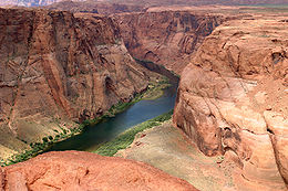 Le fleuve Colorado, aux États-Unis, près de Page
