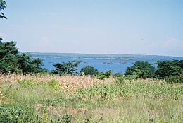 le lac Kanyaboli formé en partie par la Yala