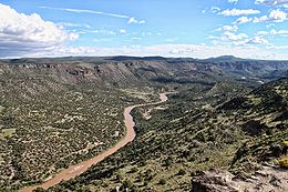 le Rio Grande dans le White Rock Canyon à l'est de Los Alamos.