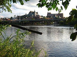 Rivière Saint-Francois, à l'embouchure de la rivière Magog, au centre-ville de Sherbrooke