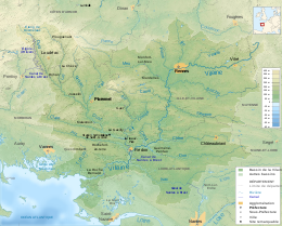 Carte du bassin versant de la Vilaine.