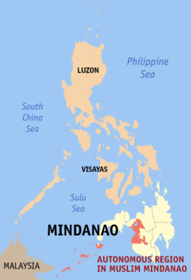 Localisation de la région aux Philippines.