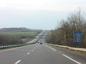 Photographie de la route A 31 : Début de l'A31 à la frontière luxembourgeoise
