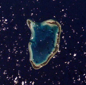 Image satellite d'Abemama.