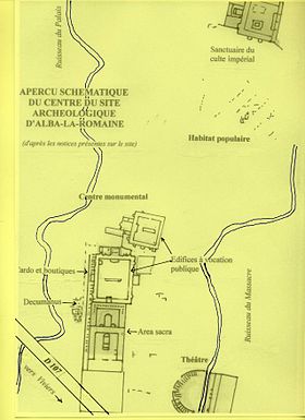 Alba-la-Romaine, carte du site archéologique.JPG