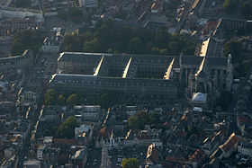 Vue aérienne de l'abbaye