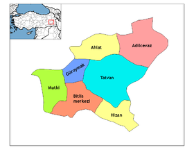 Districts de la province de Bitlis