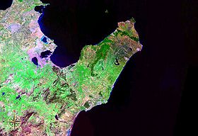 Image satellite du cap Bon.