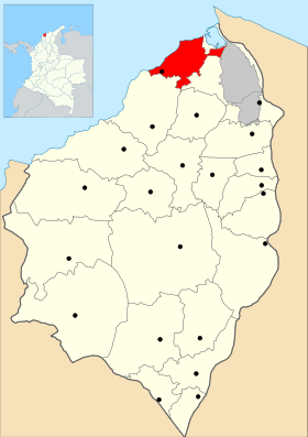 Carte de Puerto Colombia