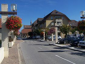 Vue du centre-ville de Metz-Tessy