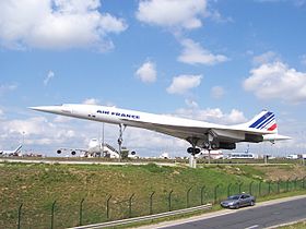 Le Concorde exposé à Roissy, semblable à celui qui s'est écrasé.