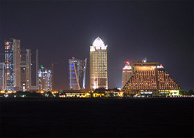 Vue depuis la Corniche de Doha