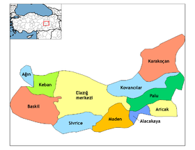 Districts de la province d’Elazığ