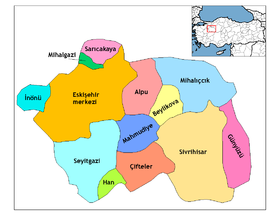 Districts de la province de Eskişehir