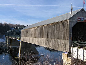 Le pont couvert de Florenceville, au-dessus du fleuve Saint-Jean
