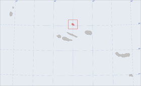 Position de l'île dans l'archipel des Açores.