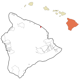 Hawaii County Hawaii Incorporated and Unincorporated areas Laupahoehoe Highlighted.svg