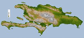 Carte topographique d'Hispaniola