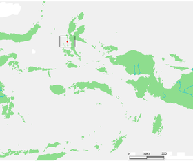 Carte montrant la position de Makian en Indonésie orientale