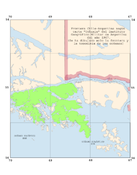 Cartographie de l'île Hoste