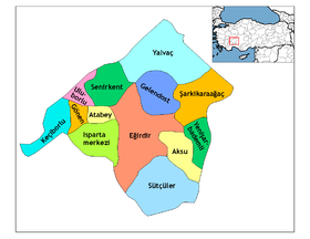 Districts de la province de Isparta
