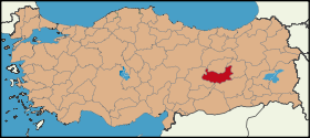 Localisation de Elazığ