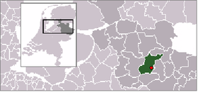 Localisation de Nijverdal dans la commune de Hellendoorn