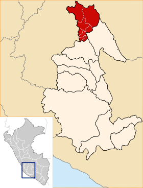 Location of the province Huanta in Ayacucho.svg