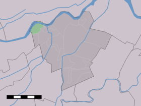 Localisation de Tienhoven dans la commune de Zederik