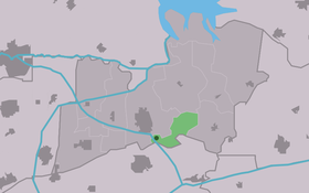 Localisation de Augsbuurt dans la commune de Kollumerland en Nieuwkruisland