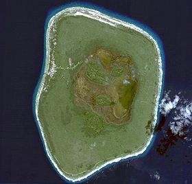 Vue satellite de Mitiaro.