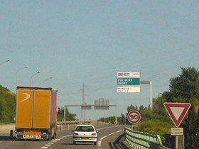 Photographie de la route N 141 : La RN 141 au nord d'Angoulême