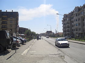 La rue principale d'Obiliq/Obilić