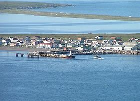 Vue d'une zone cotière de Miquelon-Langlade