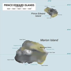Carte de l'archipel du Prince-Édouard.
