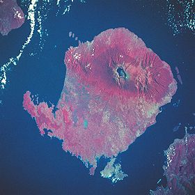 Image satellite de Lombok.