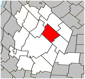 Localisation de la municipalité dans la MRC de Les Maskoutains