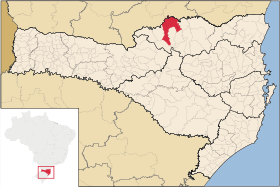 Localisation de Canoinhas sur une carte
