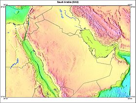 carte : Géographie de l'Arabie saoudite